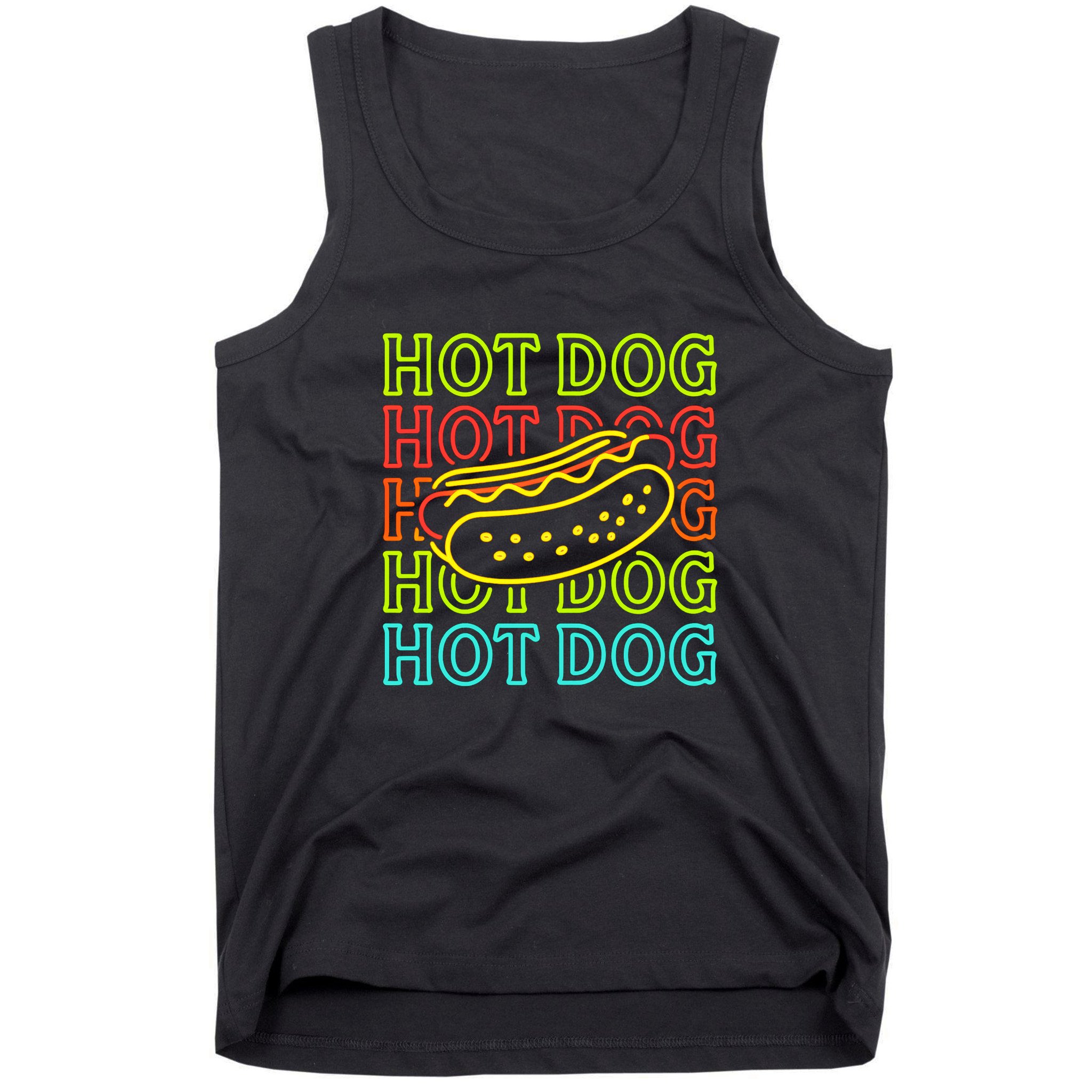 Trending Hot Dog Fashion Neon Design Tank Top