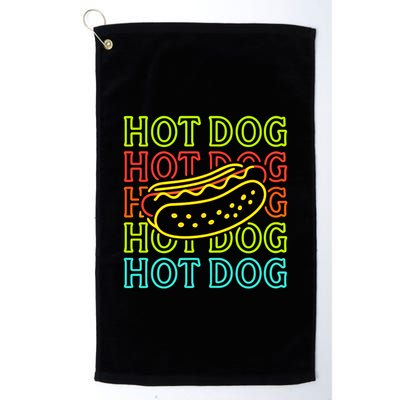 Trending Hot Dog Fashion Neon Design Golf Towel