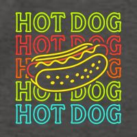 Trending Hot Dog Fashion Neon Design Vector Backpack