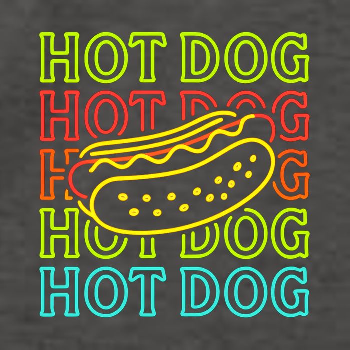 Trending Hot Dog Fashion Neon Design Vector Backpack