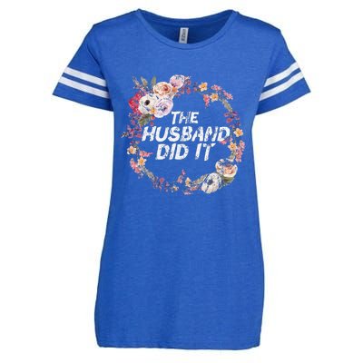 The Husband Did It True Crime Gift Enza Ladies Jersey Football T-Shirt