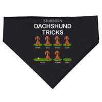 Thick Headed Dog Funny Long Hair Dachshund For Christmas USA-Made Doggie Bandana