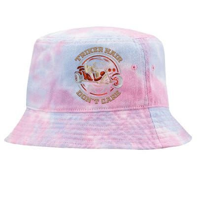 Triker Hair Don't Care Trike Motortrike Biker Three Wheeler Gift Tie-Dyed Bucket Hat