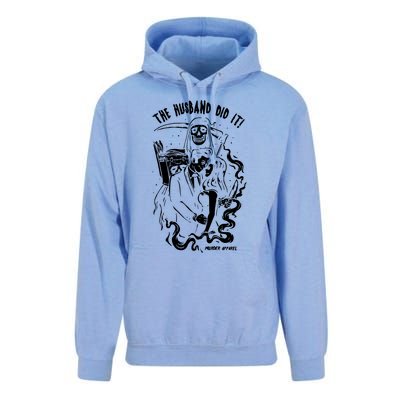 The Husband Did It True Crime Unisex Surf Hoodie