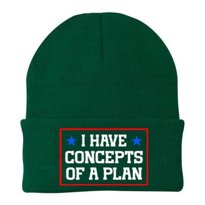 Trump Harris Debate Saying I Have Concepts Of A Plan 2024 Knit Cap Winter Beanie