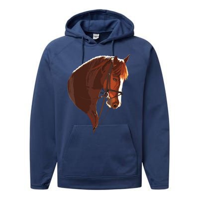 Tremendous Horse Design Horses Tee Performance Fleece Hoodie