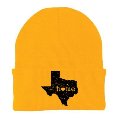 Texas Home Distressed Tx Map With Heart Knit Cap Winter Beanie