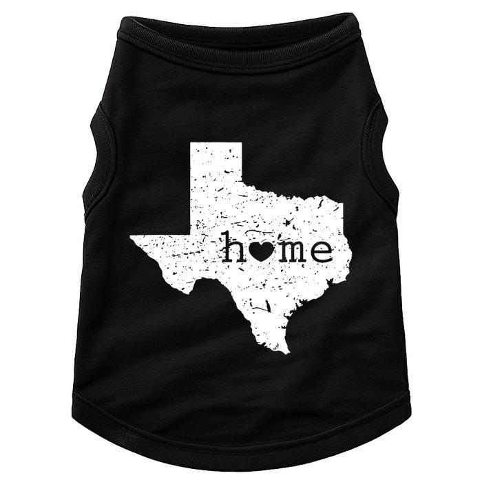Texas Home Distressed Tx Map With Heart Doggie Tank
