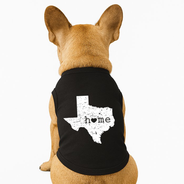 Texas Home Distressed Tx Map With Heart Doggie Tank