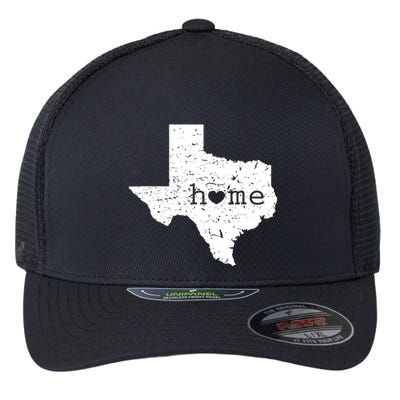 Texas Home Distressed Tx Map With Heart Flexfit Unipanel Trucker Cap