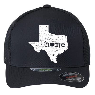 Texas Home Distressed Tx Map With Heart Flexfit Unipanel Trucker Cap