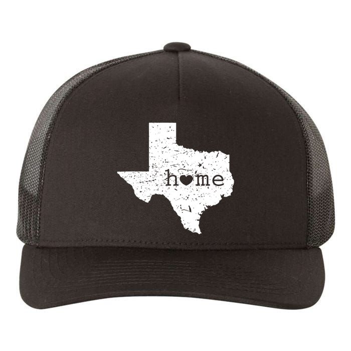 Texas Home Distressed Tx Map With Heart Yupoong Adult 5-Panel Trucker Hat