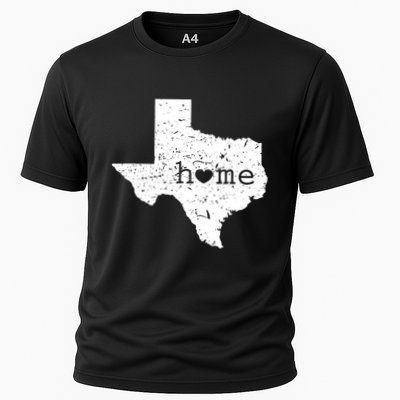 Texas Home Distressed Tx Map With Heart Performance Shirt