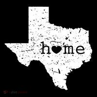Texas Home Distressed Tx Map With Heart Long Sleeve Shirt