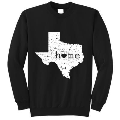 Texas Home Distressed Tx Map With Heart Sweatshirt