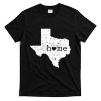 Texas Home Distressed Tx Map With Heart T-Shirt