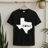 Texas Home Distressed Tx Map With Heart T-Shirt
