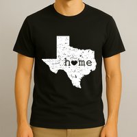 Texas Home Distressed Tx Map With Heart T-Shirt