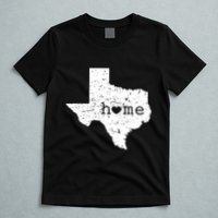Texas Home Distressed Tx Map With Heart T-Shirt