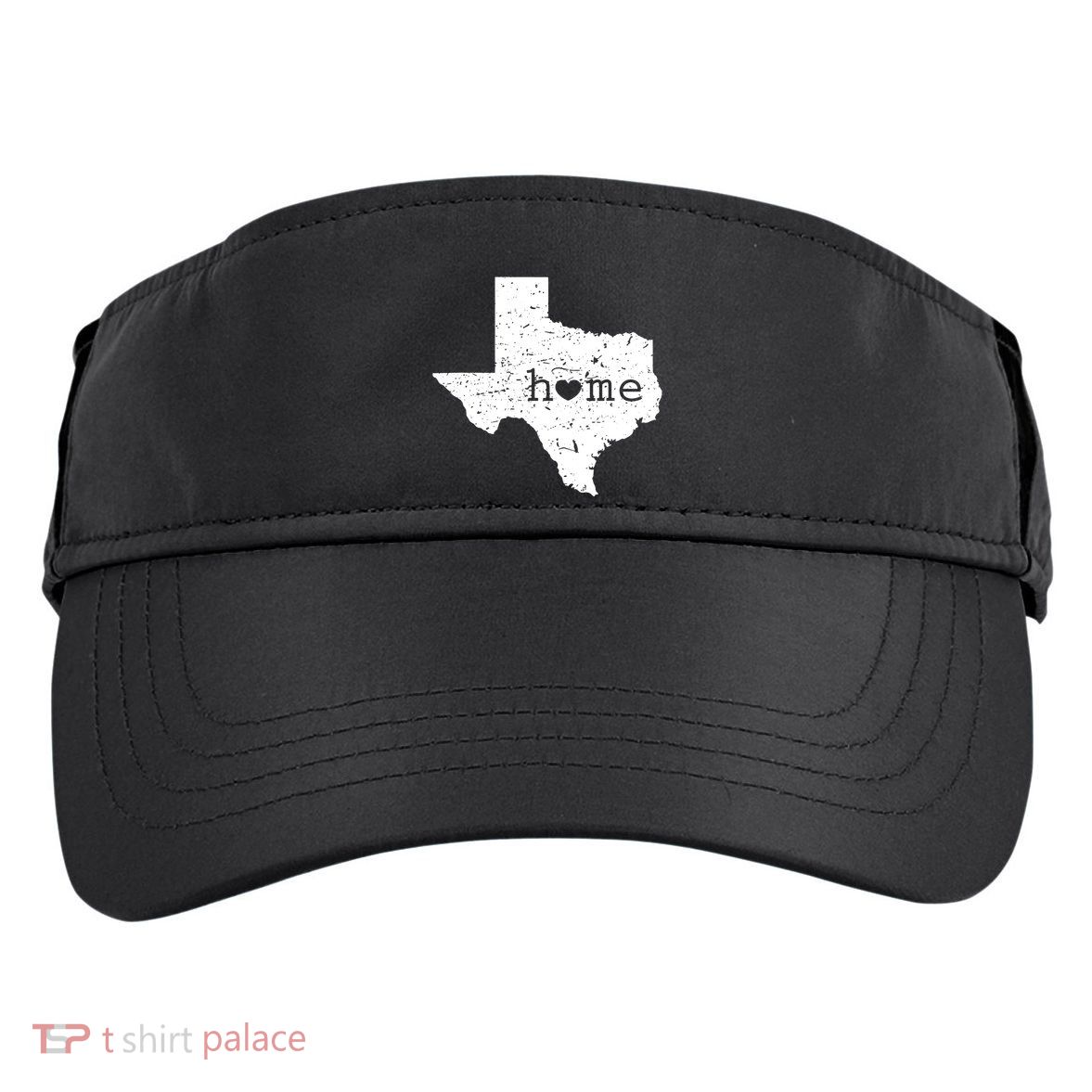 Texas Home Distressed Tx Map With Heart Adult Drive Performance Visor