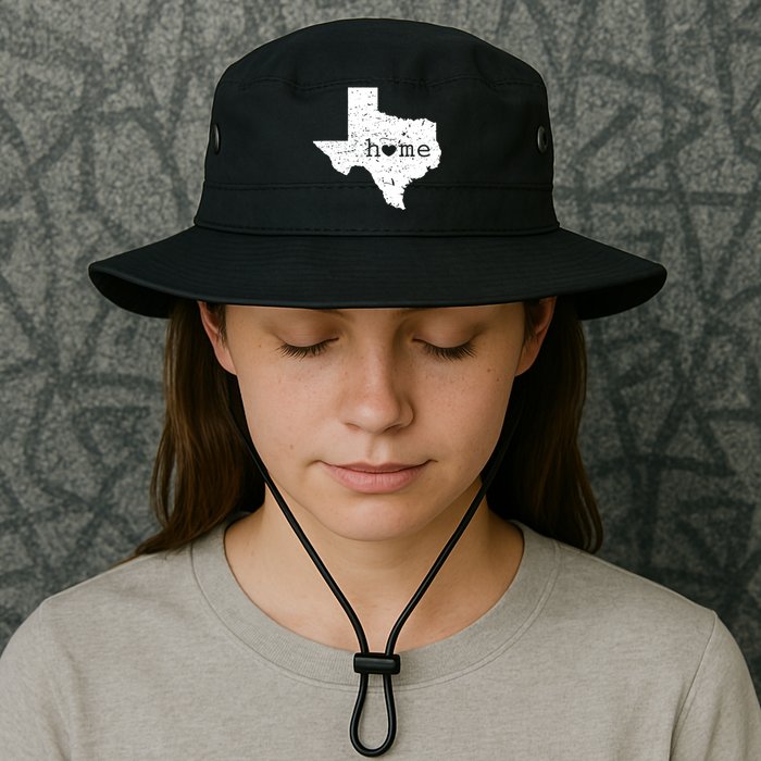 Texas Home Distressed Tx Map With Heart Bucket Hat