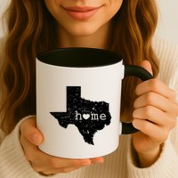 Texas Home Distressed Tx Map With Heart Mug