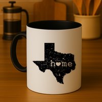 Texas Home Distressed Tx Map With Heart Mug