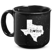 Texas Home Distressed Tx Map With Heart 15oz Campfire Ceramic Mug