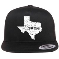 Texas Home Distressed Tx Map With Heart Flat Bill Trucker Hat