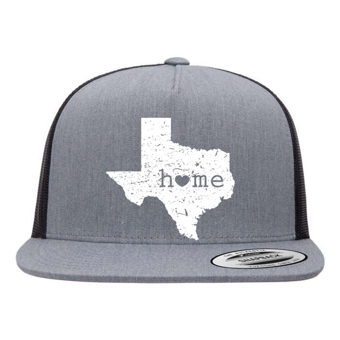 Texas Home Distressed Tx Map With Heart Flat Bill Trucker Hat