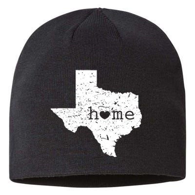 Texas Home Distressed Tx Map With Heart Sustainable Beanie