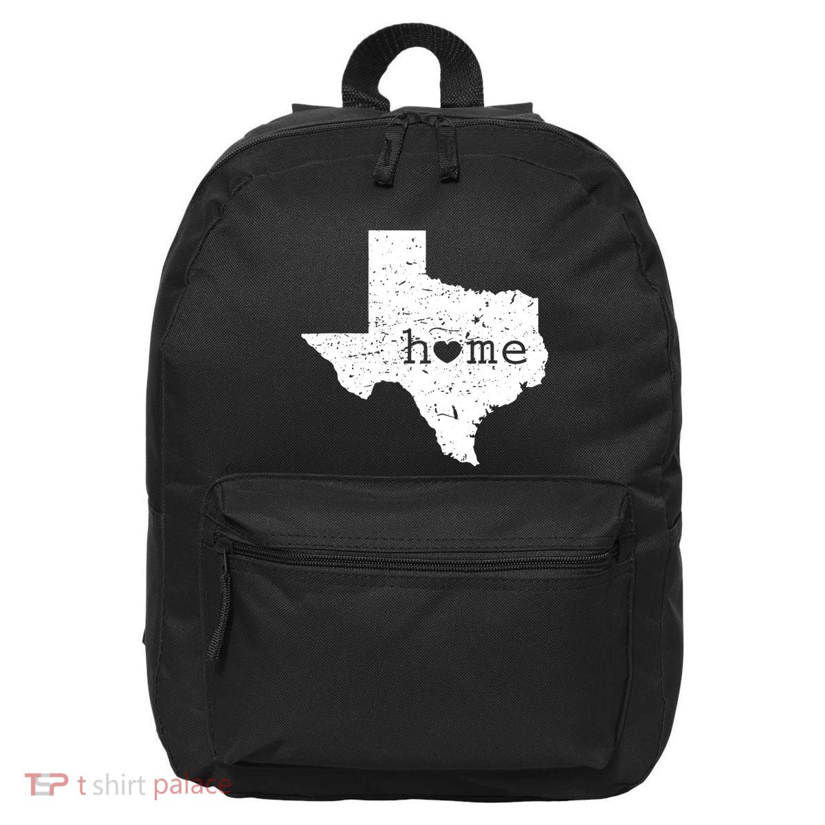 Texas Home Distressed Tx Map With Heart 16 in Basic Backpack