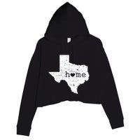 Texas Home Distressed Tx Map With Heart Crop Fleece Hoodie