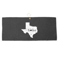 Texas Home Distressed Tx Map With Heart Large Microfiber Waffle Golf Towel