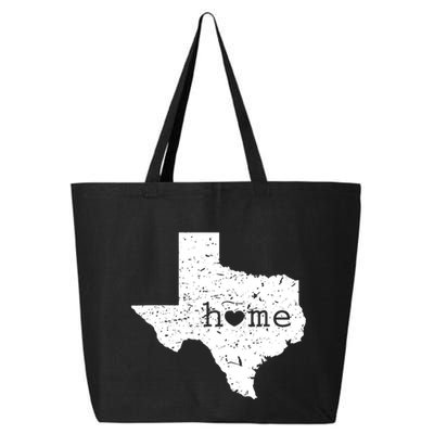 Texas Home Distressed Tx Map With Heart 25L Jumbo Tote