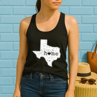 Texas Home Distressed Tx Map With Heart Womens Tank Top