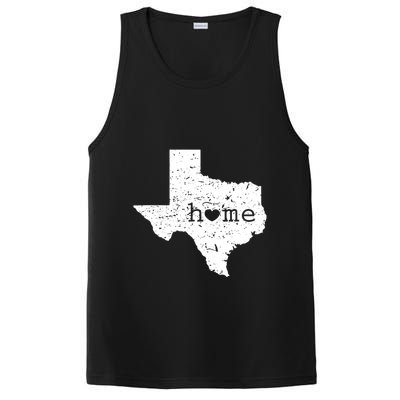 Texas Home Distressed Tx Map With Heart PosiCharge Competitor Tank