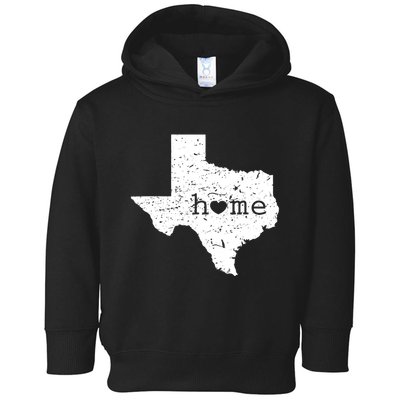 Texas Home Distressed Tx Map With Heart Toddler Hoodie