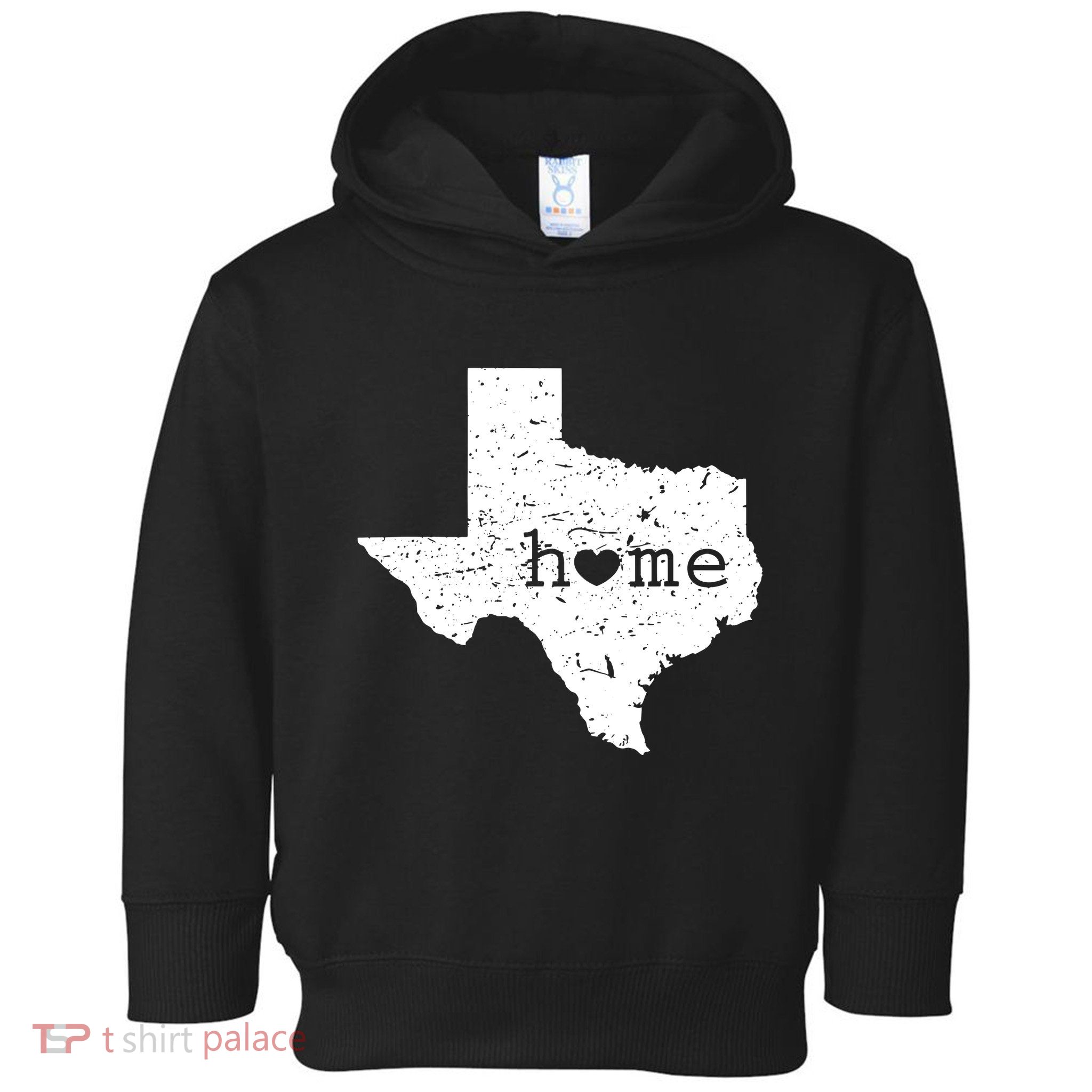 Texas Home Distressed Tx Map With Heart Toddler Hoodie
