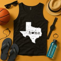 Texas Home Distressed Tx Map With Heart Tank Top