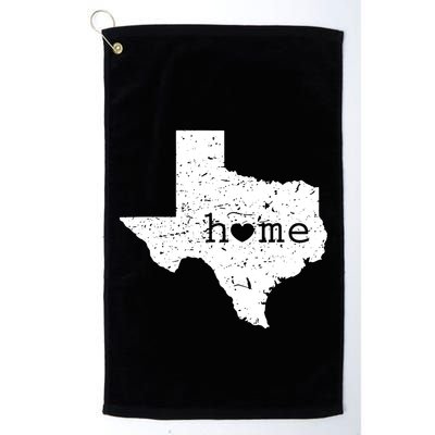 Texas Home Distressed Tx Map With Heart Golf Towel