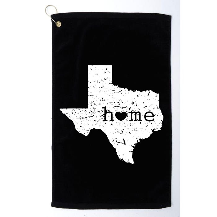 Texas Home Distressed Tx Map With Heart Golf Towel