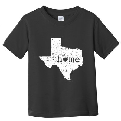 Texas Home Distressed Tx Map With Heart Toddler T-Shirt