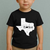 Texas Home Distressed Tx Map With Heart Toddler T-Shirt