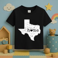 Texas Home Distressed Tx Map With Heart Toddler T-Shirt