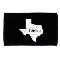 Texas Home Distressed Tx Map With Heart Microfiber Hand Towel