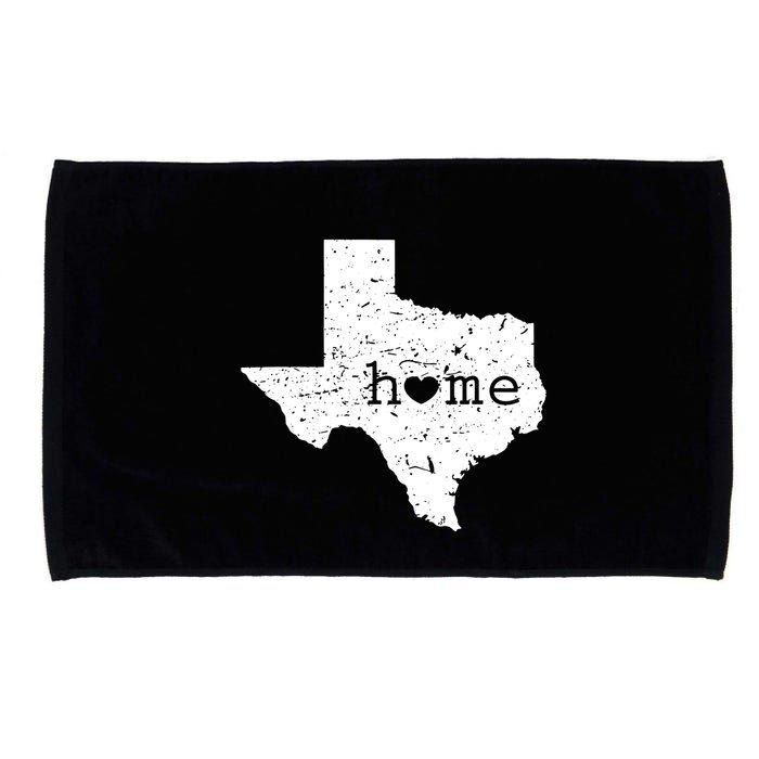 Texas Home Distressed Tx Map With Heart Microfiber Hand Towel