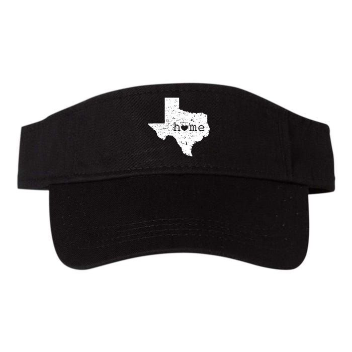 Texas Home Distressed Tx Map With Heart Valucap Bio-Washed Visor