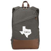 Texas Home Distressed Tx Map With Heart Cotton Canvas Backpack