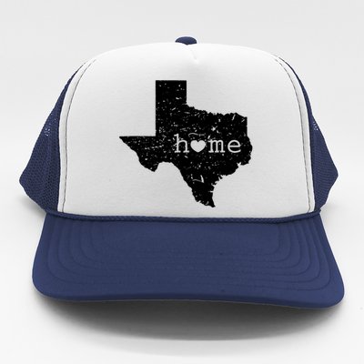 Texas Home Distressed Tx Map With Heart Trucker Hat